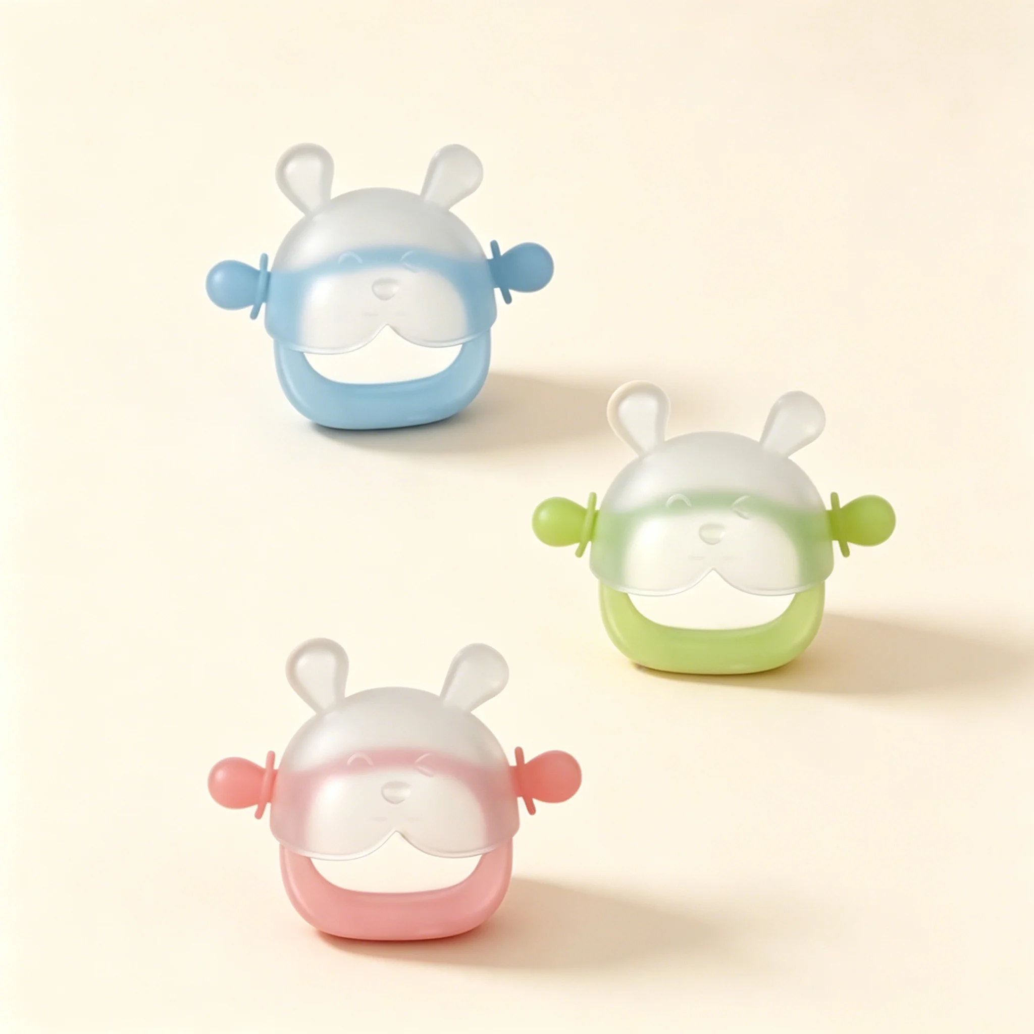 3 Pack BPA Free Silicone Baby Teething Mitten, Anti-Drop Soothing Wrist Molar Teether, Infant Molar Chew Toy for Newborn
