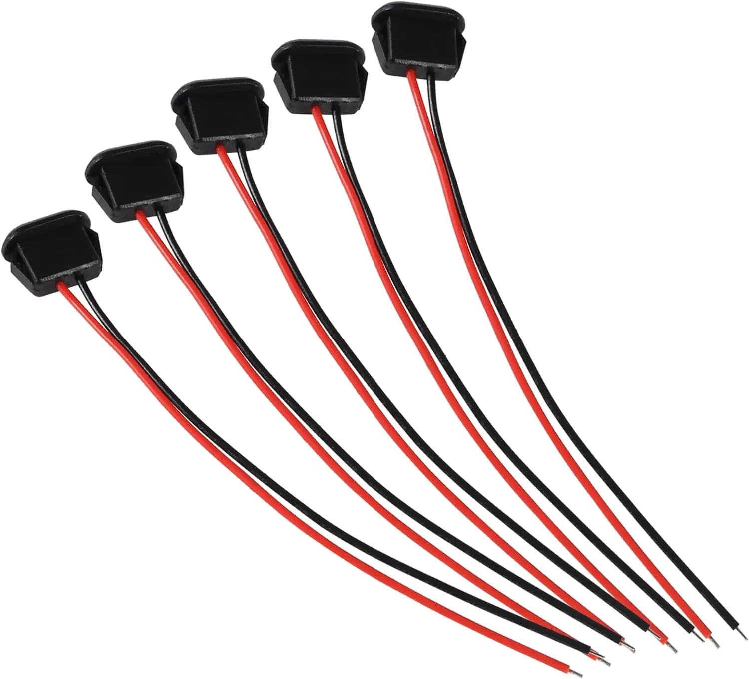 10PCS Type-C Female 2Pin USB Connector Type-C Waterproof with Female Socket Fast Charging Jack Charging Port USB-C Charger Plug