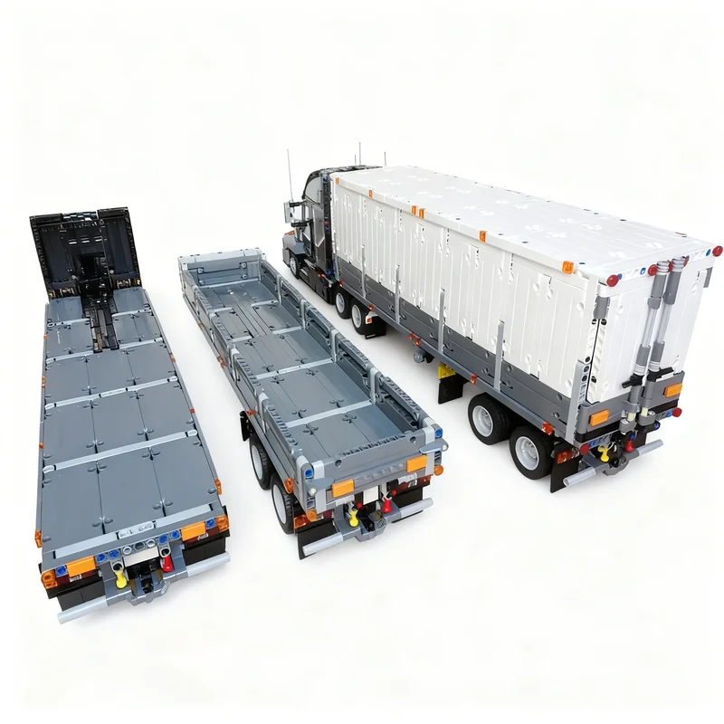 2349pcs MOC Technical American-style Semitrailers Pack Mack Anthem Model Building Blocks Architecture Toy Christmas Gift DIY