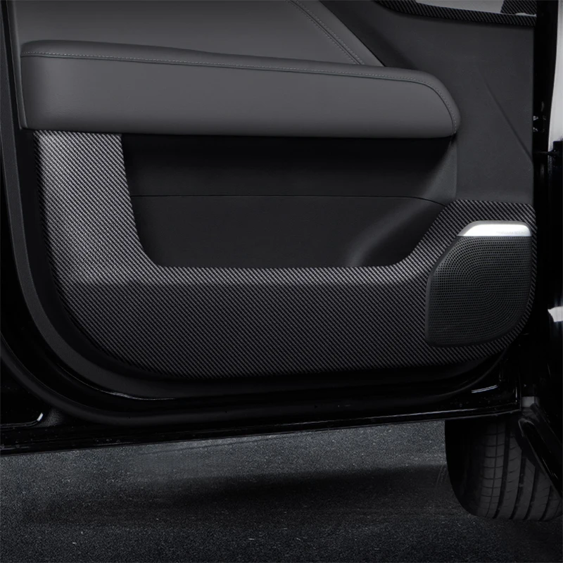 

For Chevrolet Spark EUV 2025 2026 Car Door Anti Kick Pad Carbon Fiber Leather Texture Anti Dirt Protective Sticker Accessory