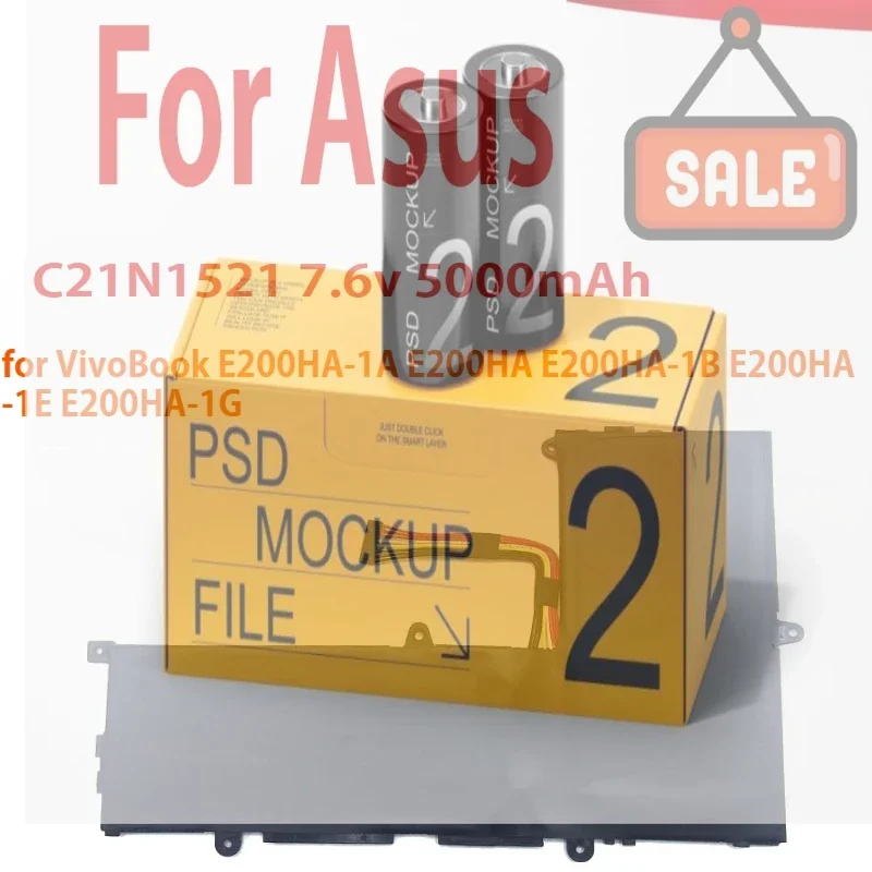 

New C21N1521 Laptop Battery for Asus VivoBook E200HA-1A E200HA E200HA-1B E200HA-1E E200HA-1G 7.6V 38Wh 5000mAh