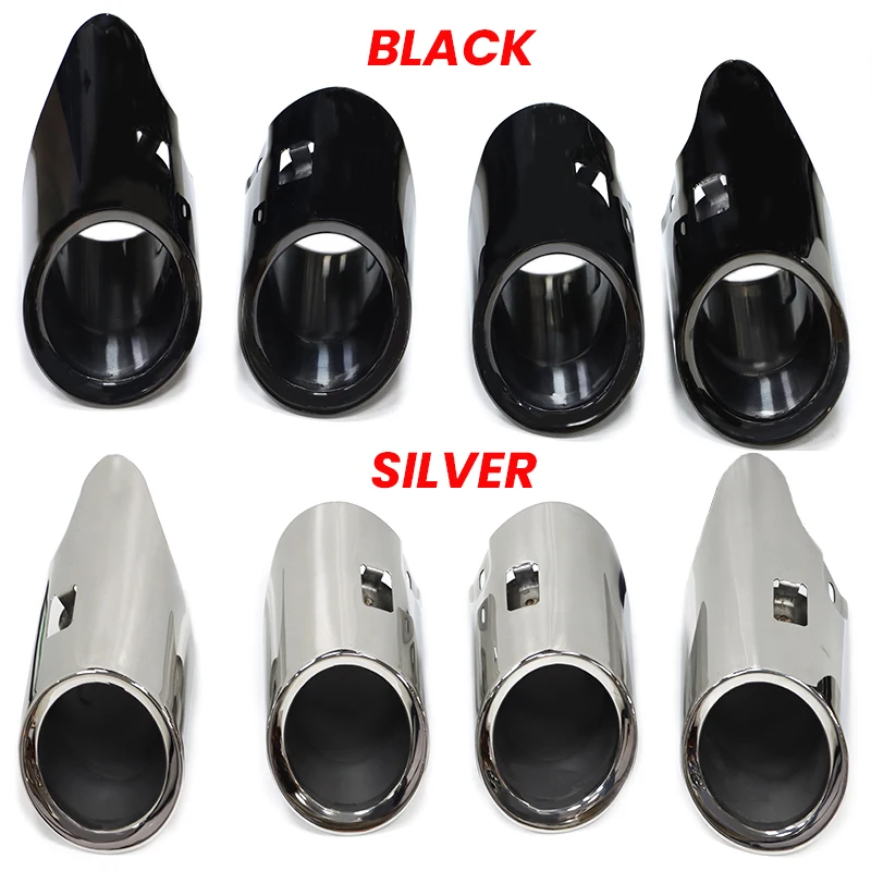 4 pcs/lot Car Exhaust Tip For 2014-2024 Porsche Macan S 2.9T 3.0T Tailpipe Exhaust Pipe Repalcement Nozzle Muffler Tip Tuning