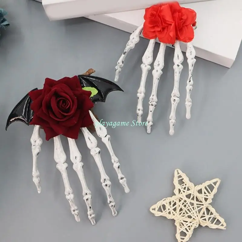 y88a 1pc هيكل عظمي يدوي الشعر مقطع بلاستيكي أنيق لحفلات الأطراف وتصميم أزياء الشباب