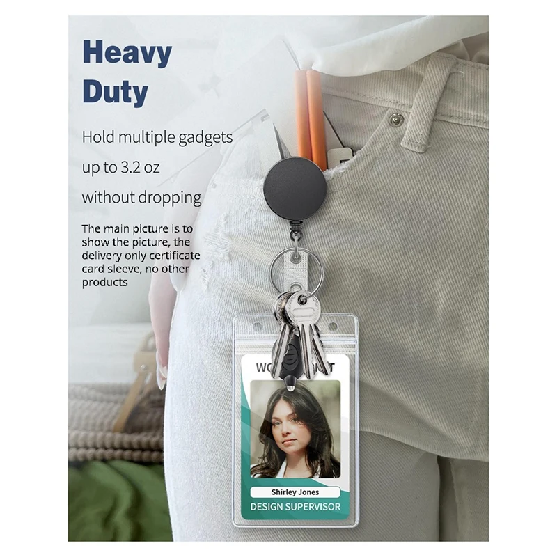3แพ็คRetractable Badge Reelพร้อมคลิปจระเข้หมุนHeavy Duty Retractableพวงกุญแจสแตนเลสสปริงคอยล์ทนทาน