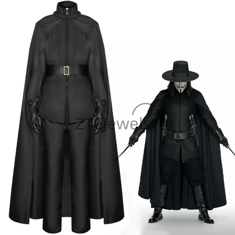 

Men's Black Retro Tailcoat Jacket Fancy Cool Cosplay Costume Robe Halloween Killer Cosplay Costume