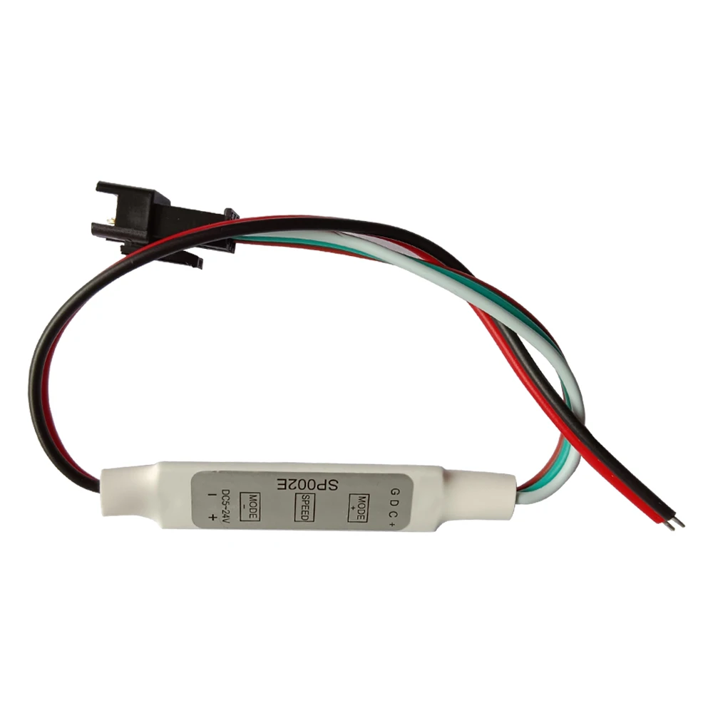 

SP002E Мини-светодиодный контроллер DC5-24V 3Pin/4Pin Адресная для WS2813 WS2815 RGBIC Светодиодная лента 2048 пикселей