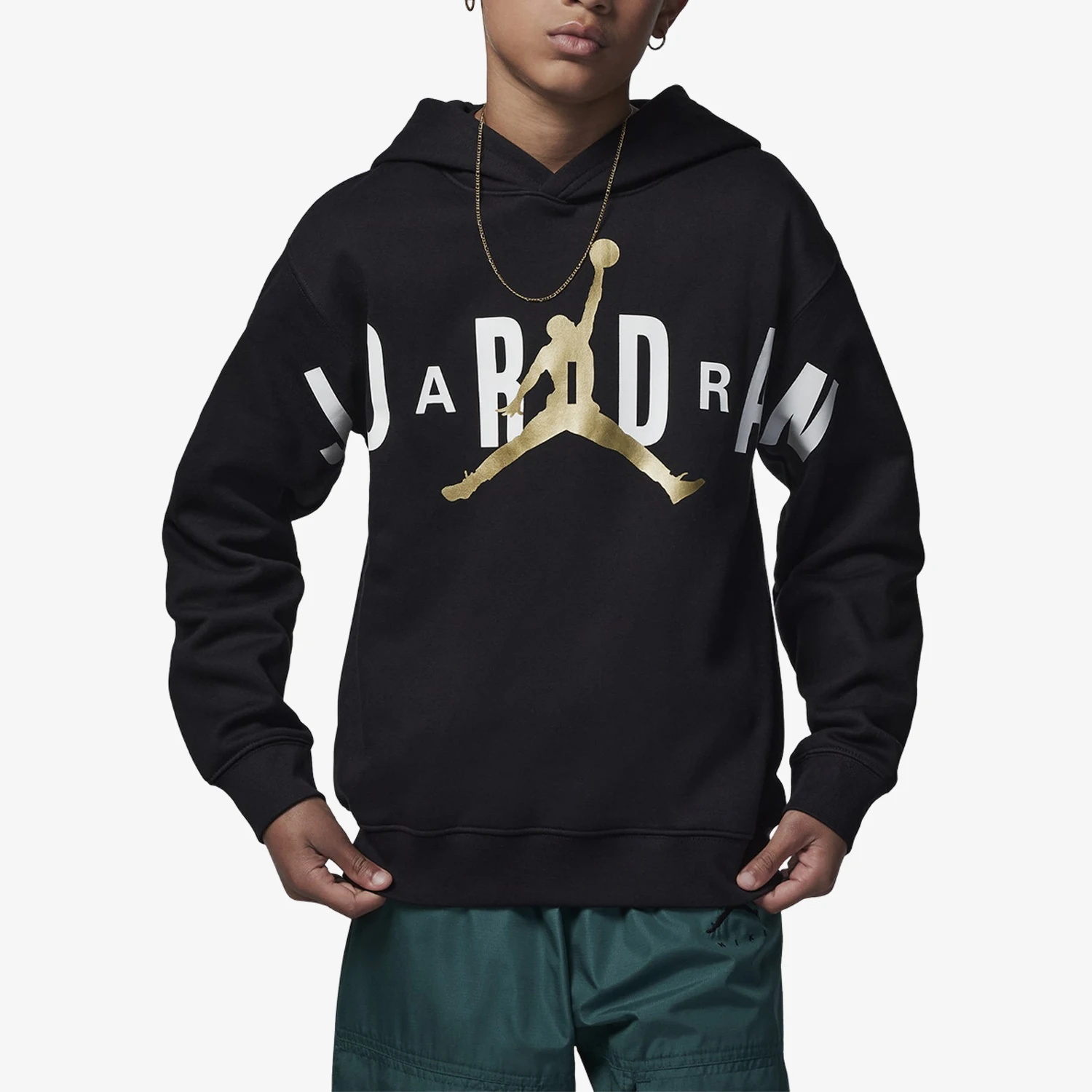 

Официальная детская классическая толстовка с буквенным принтом Nike Jordan HF6229-010