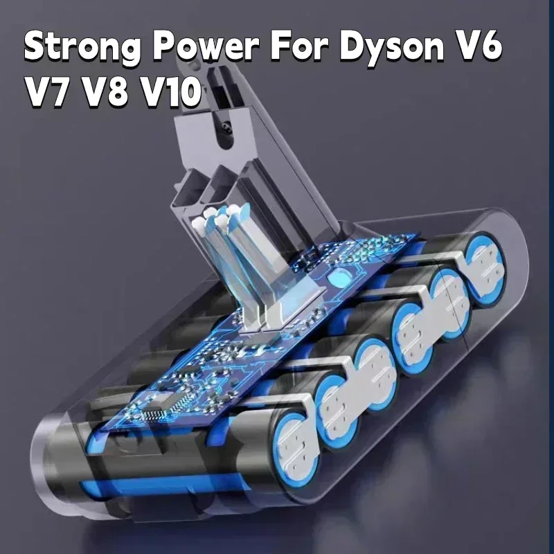 8000mAh for Dyson V6 V7 V8 V10 Rechargeable Bateria SV10 SV11 SV12 SV09 SV05 Vacuum Cleaner Battery DC61 Cyclone Mattress Batter