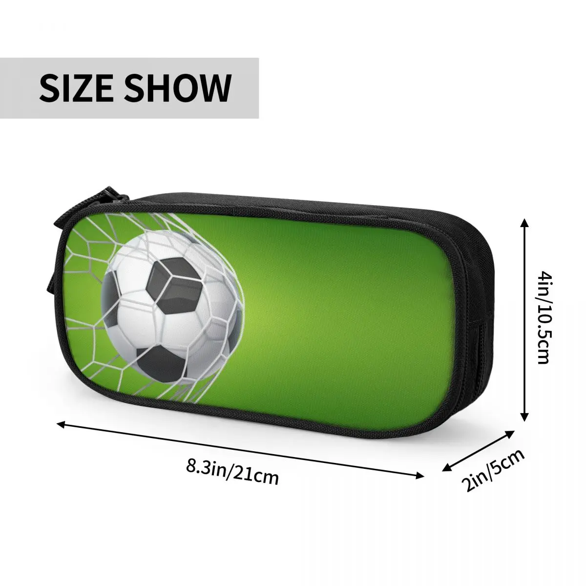 Imagem -06 - Porta-lápis Criativo de Grande Capacidade Estojo Esportivo Ideal para Futebol Bola Verde Estudante Artigo de Papelaria Escola