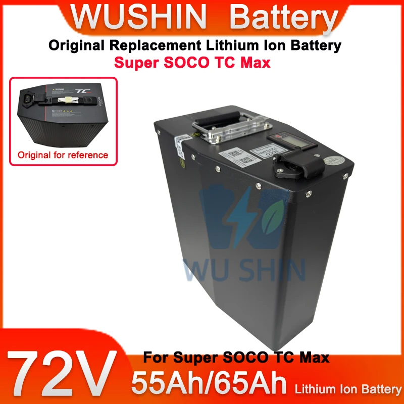 Super TC Max Battery 72V 55Ah 65Ah Electric Scooter Long Range Lithium Battery Pack High Performance Upgrade for Daily Commutin