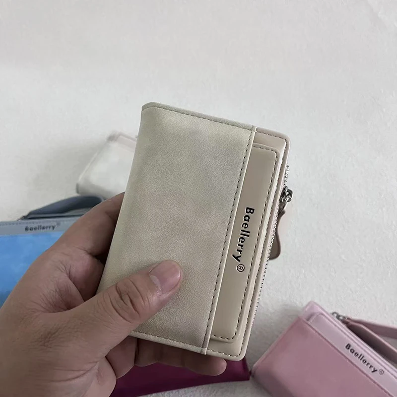 Neue Damen-Geldbörsen mit großem Fassungsvermögen, kurzer Kartenhalter, Damen-Geldbörse mit Reißverschluss, Münzfach, Fotohalter, einfache Geldklammern für Mädchen – Detail 25