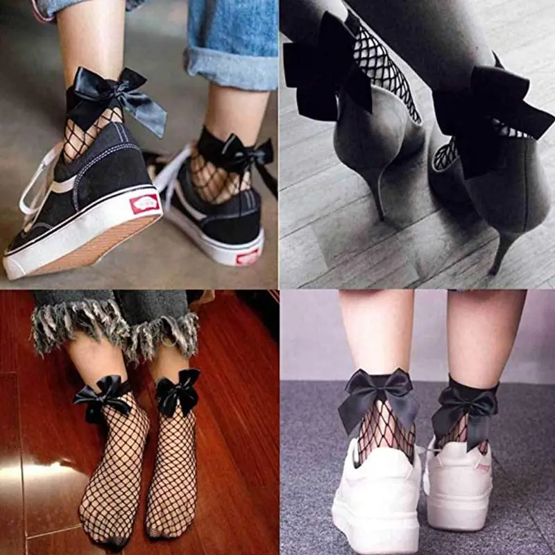 77HD Sexy Fishnet Ankle Socks Women Hollow Elastic Short Sock for Summer Wear