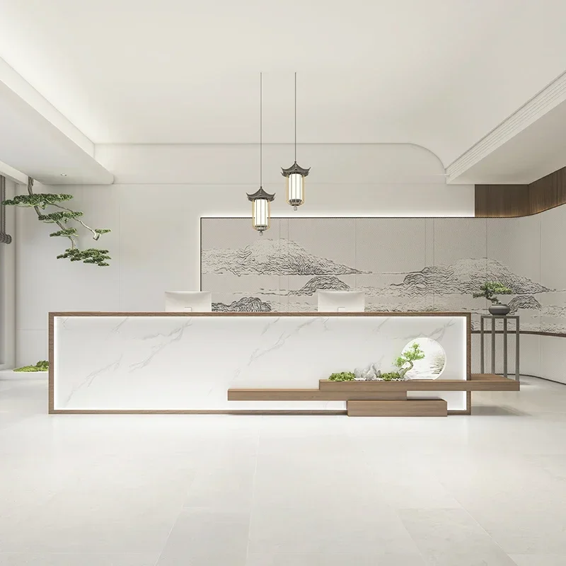 

Design Counter Front Desk Reception Clothes Reseption Lectern Simple Customer Center Executive Escritorio Postmodern Furniture