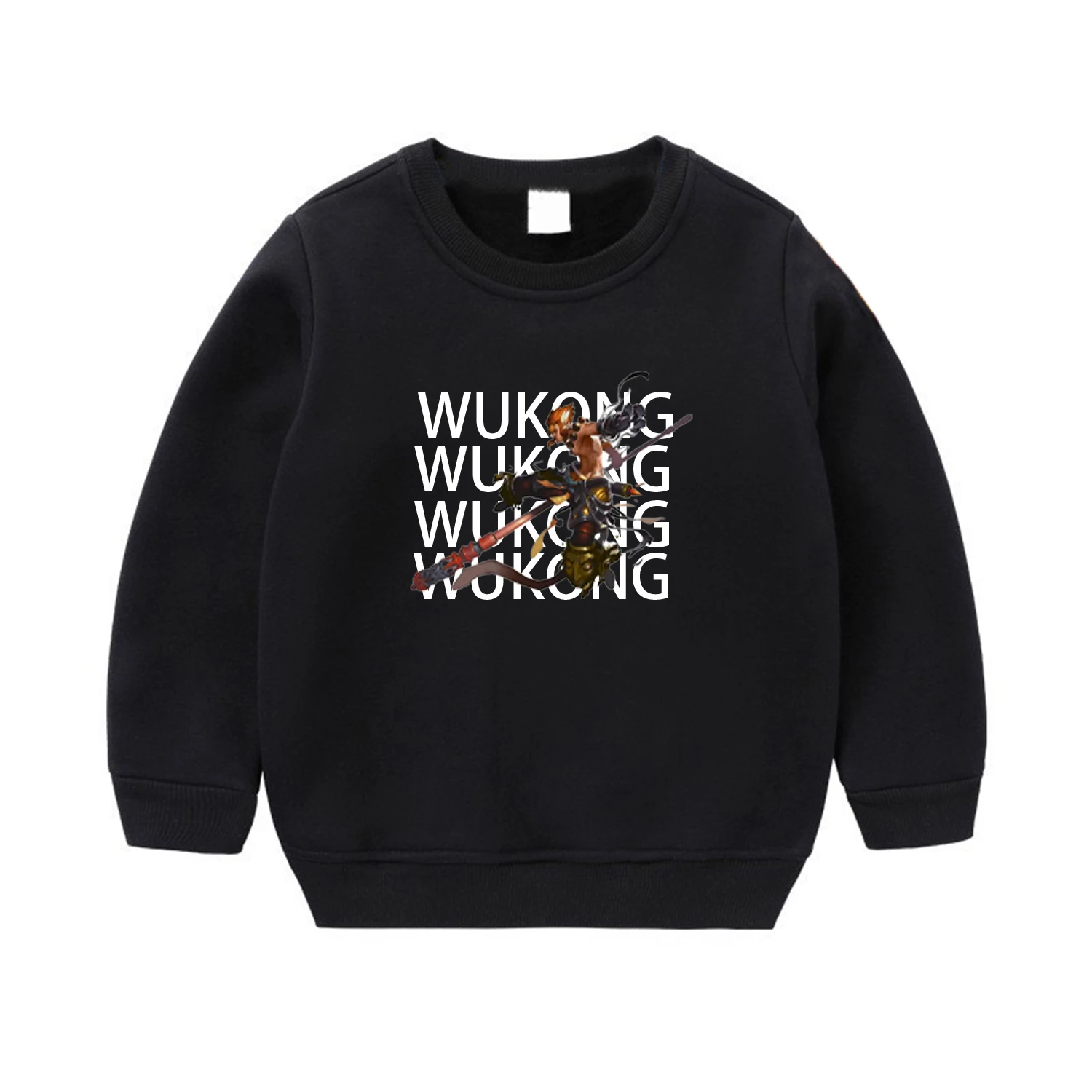 Black Monky Winter Thick Kids Long Sleeve Sweatshirt O-Neck Monky Girls Print Hoodie Boy Streetwear Children Sweatsuits Sweater