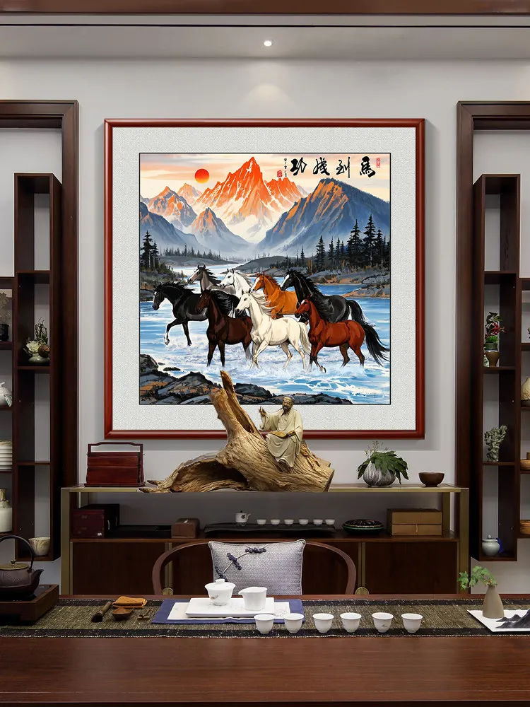 Yjq has succeeded immediately. Eight Juntu hanging paintings office tea room aisle decorative paintings