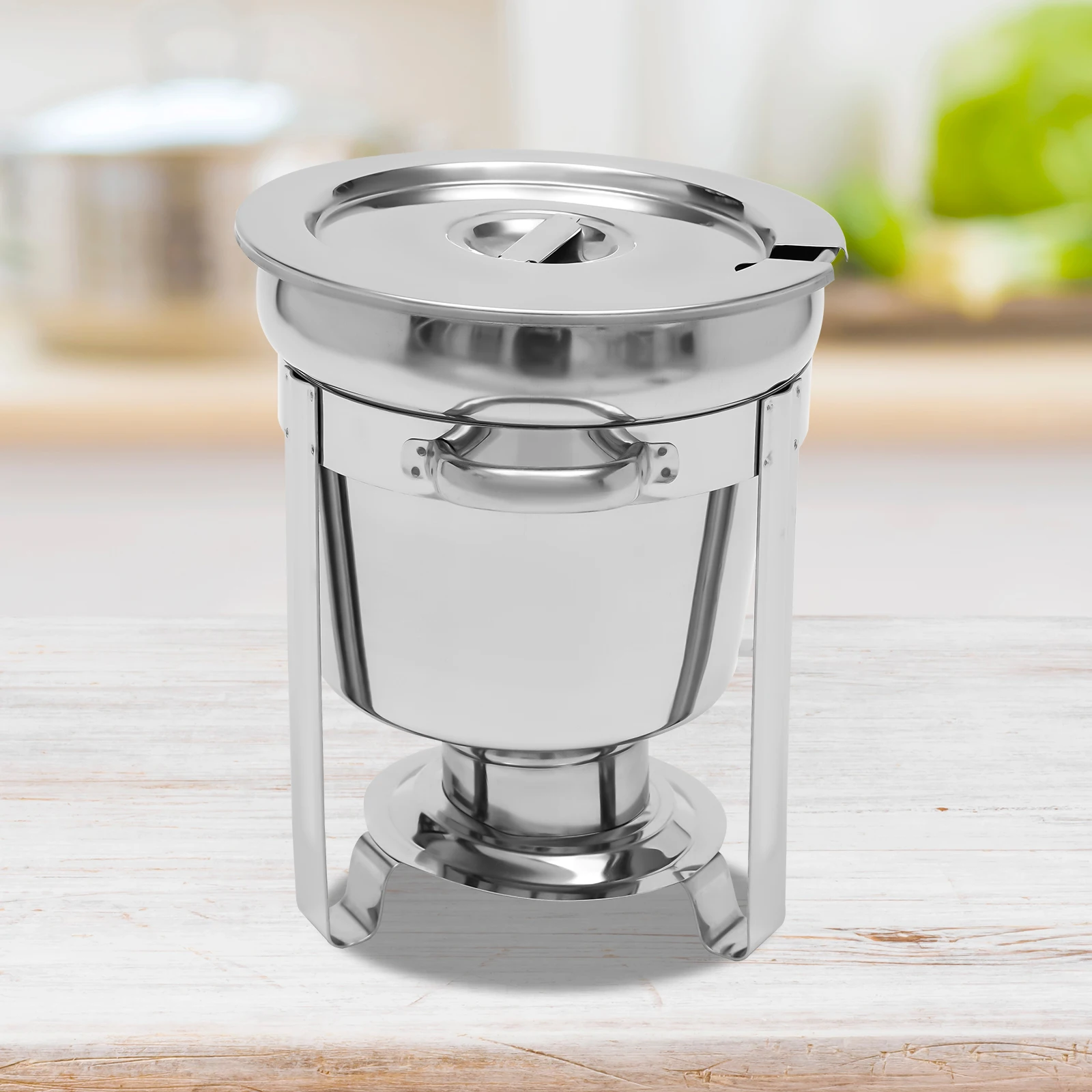 

Soup Warmer 7L Large Capacity Stainless Steel Food Pan With Lid Insulated Soup Pot For Self-service Environments, and Daily Life