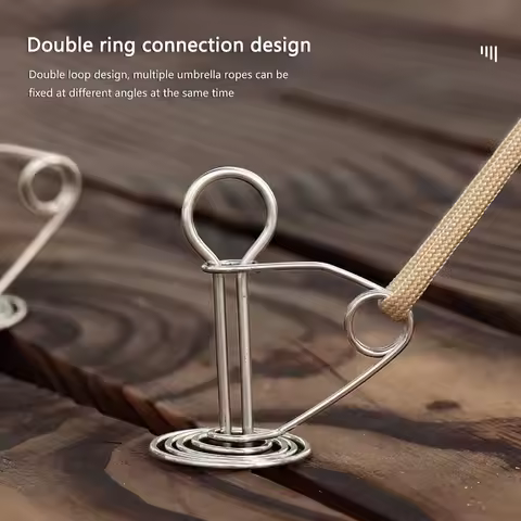 Pack of 10 Spiral Shaped Spring Deck Pegs Rope Buckles Adjustable Awning Tent Canopy Stakes Outdoor Accessories