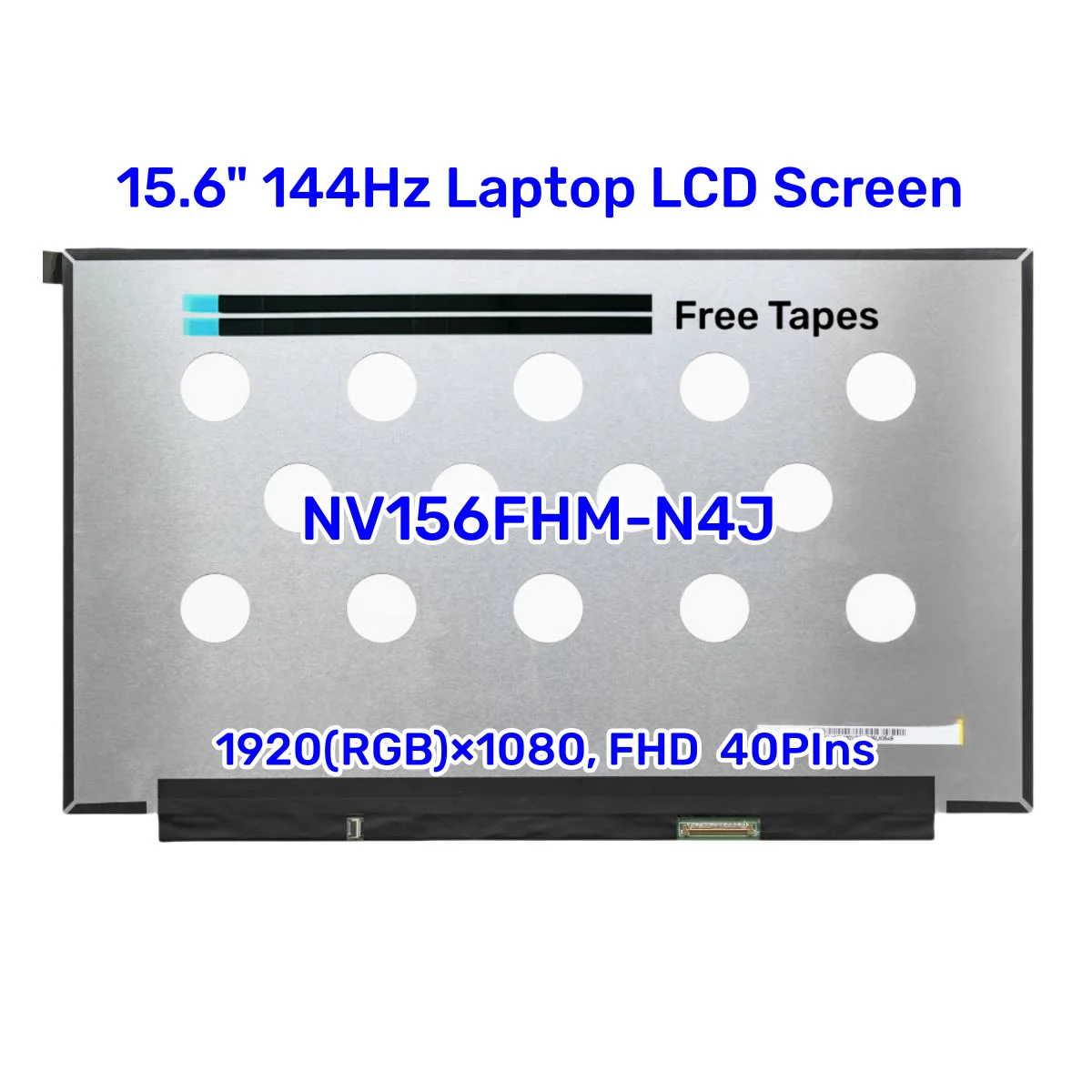 

15.6" 144Hz Laptop LCD Screen NV156FHM-N4J V3.0 for Lenovo Ideapad Legion Y740-15IRHg Y740-15ICHg IPS Display 1920x1080 40pins