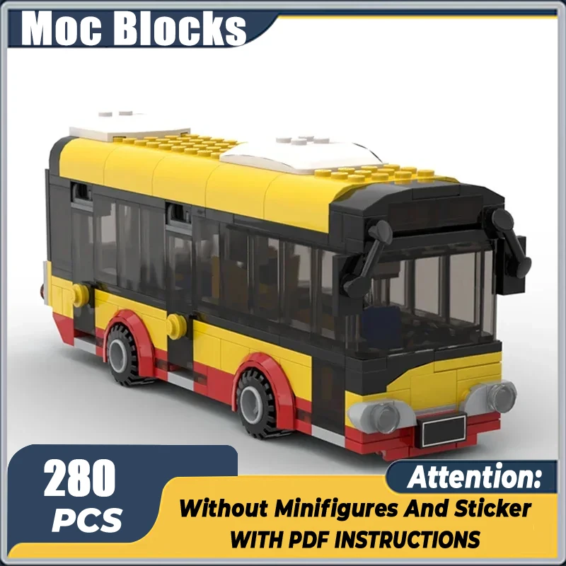 Model Solaris City Bus Moc Building Bricks City Car  Technology Modular Blocks Holiday Gifts Toys For Children DIY Sets Assembly