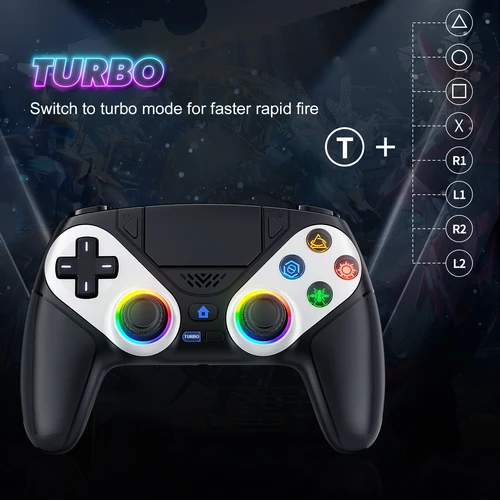 Imagen 2 del producto Mando Bluetooth para Playstation 5, controlador inalámbrico, consola PS5, controlador de juegos con programación de vibración Turbo Dual Sense