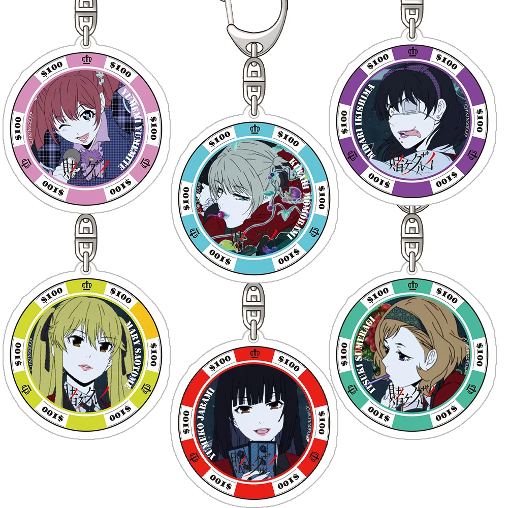 Kakegurui Jabami Yumeko Saotome Meari Itsuki Sumeragi Yumemite Yumemi Kirari Momobami Offizielle Acryl Schlüsselanhänger Taschenanhänger Geschenk