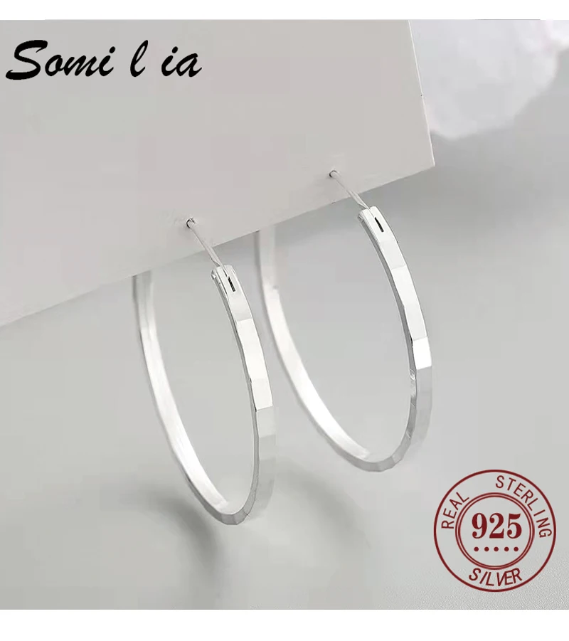 Somilia Neue Mode 925 Sterling Silber Große Creolen Für Frauen Neue Mode 18 K Gold Überzogene pid • Mustafa Kollektion Schmuck – Detail 6