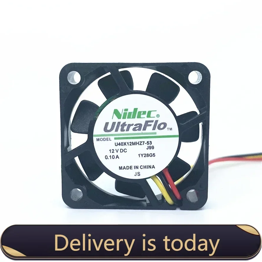 Nidec 9000RPM 4010 40mm 40x40x10mm Cooling Fan DC12V 1.2W For 3D Printer North Bridge Chip Fan  U40X12MHZ7-53 3pin