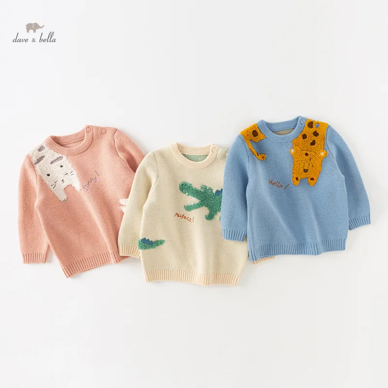 

Dave Bella Animals Print Boys Girls Sweaters Warm Quality Kids Pullover Sweaters Wear Winter Fall Children's Clothes DB4238124