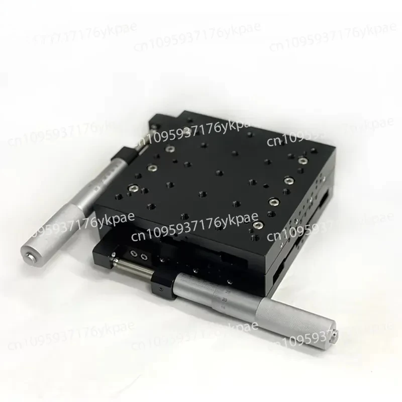 XY Axis 100x100mm Worktable Linear Platform Cross Roller for Optical Equipment Manual Microscope