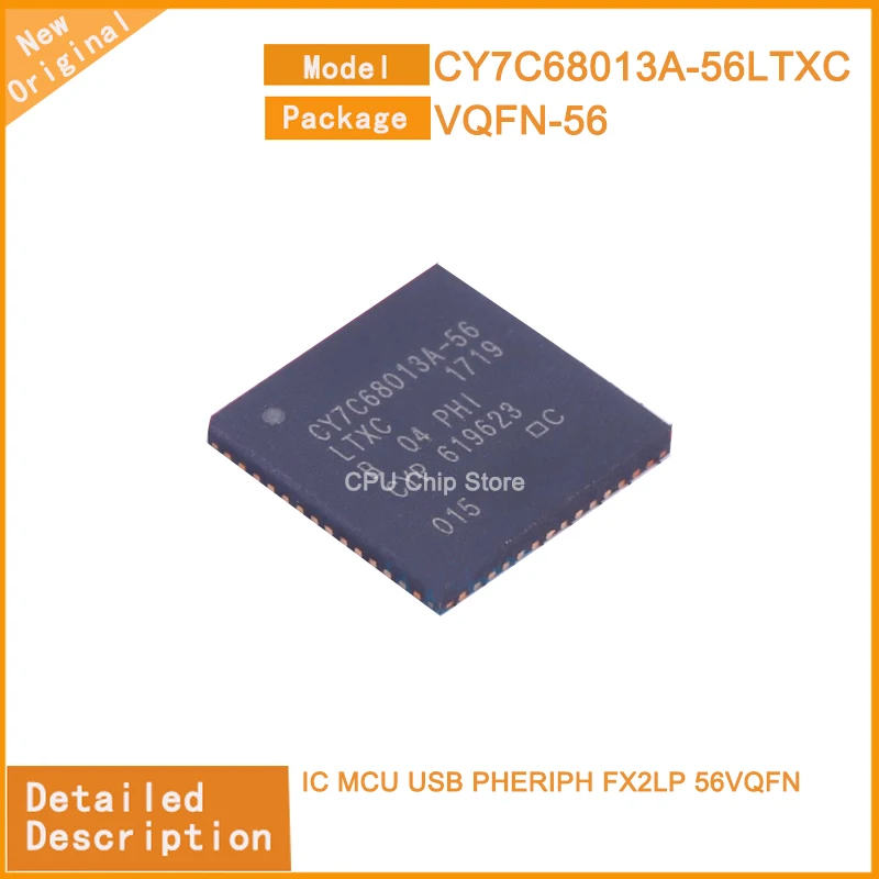 1~5PCS New Original  CY7C68013A-56LTXC  CY7C68013A  	 IC MCU USB PHERIPH FX2LP 56VQFN