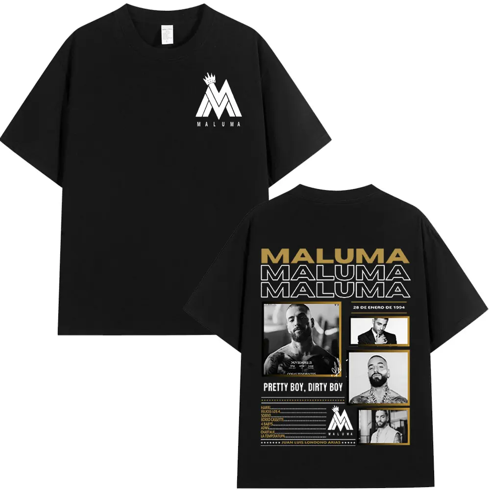 Rapper MALUMA Graphic Print T-shirt Men Women Clothing Hip Hop Vintage Short Sleeve T Shirt 100% Cotton Soft Oversized T-shirts