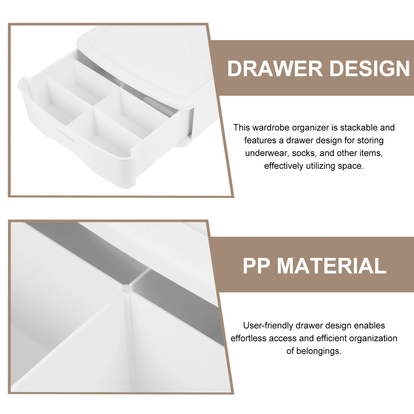 

Underwear Storage Box Drawer Organizer Sock Bra Tie Scarf Shirt Lingerie Accessories Household Closet Bedroom Space Saving Wood