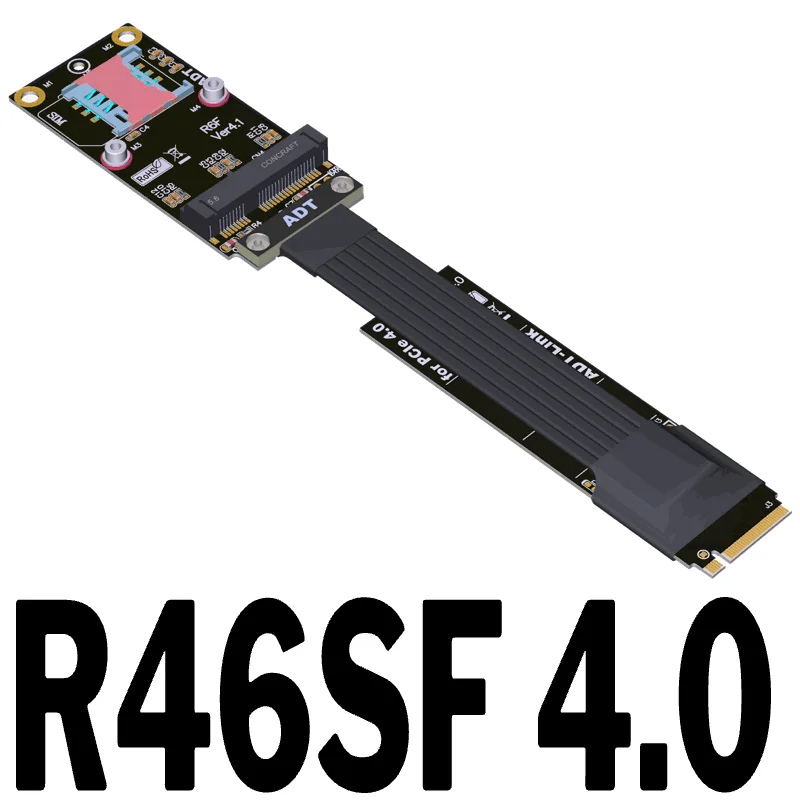 Transferencias de teclas M.2 NVMe M Cables de extensión Mini-pcie pcie4.0 3.0 ADT