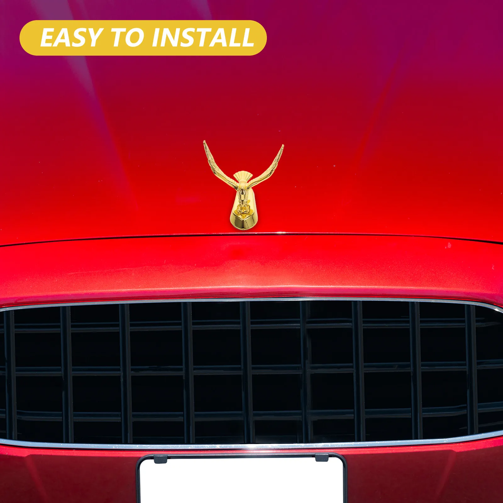 

Металлическая эмблема-скульптура орла для капота автомобиля, 3D-наклейка для декора авто, универсальные внешние аксессуары