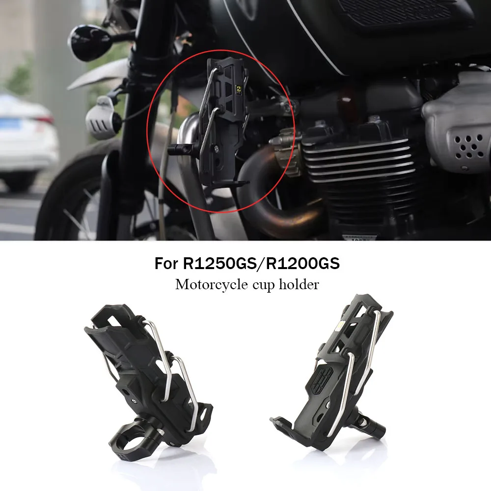 

Motorcycle CNC Beverage Water Bottle Cage Drink Cup Holder For BMW R1250GS R 1250 GS R1200GS Adventure R1200GS ADV