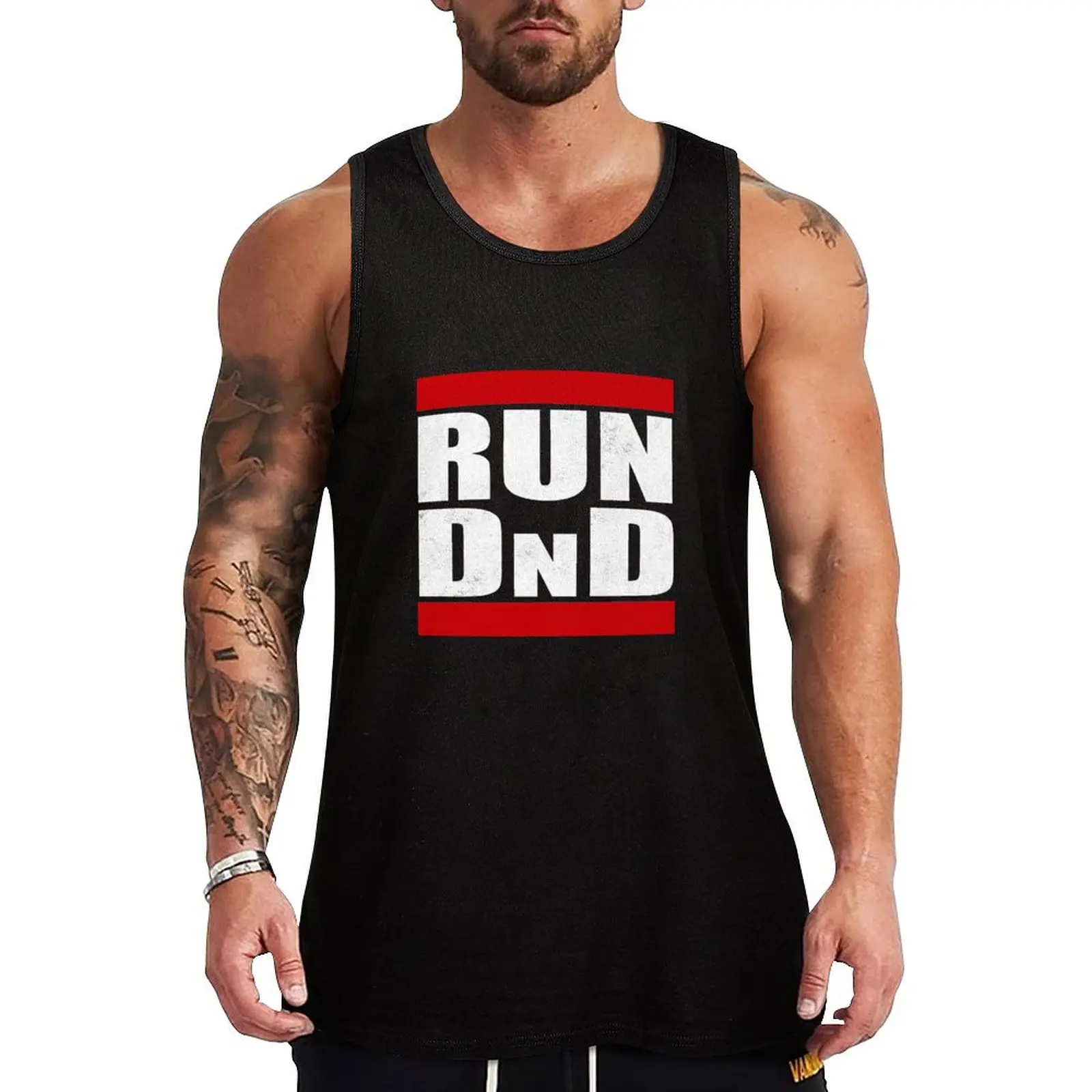 

Run DnD Tank Top T-shirt men Short sleeve sleeveless gym shirt man fitness best selling products