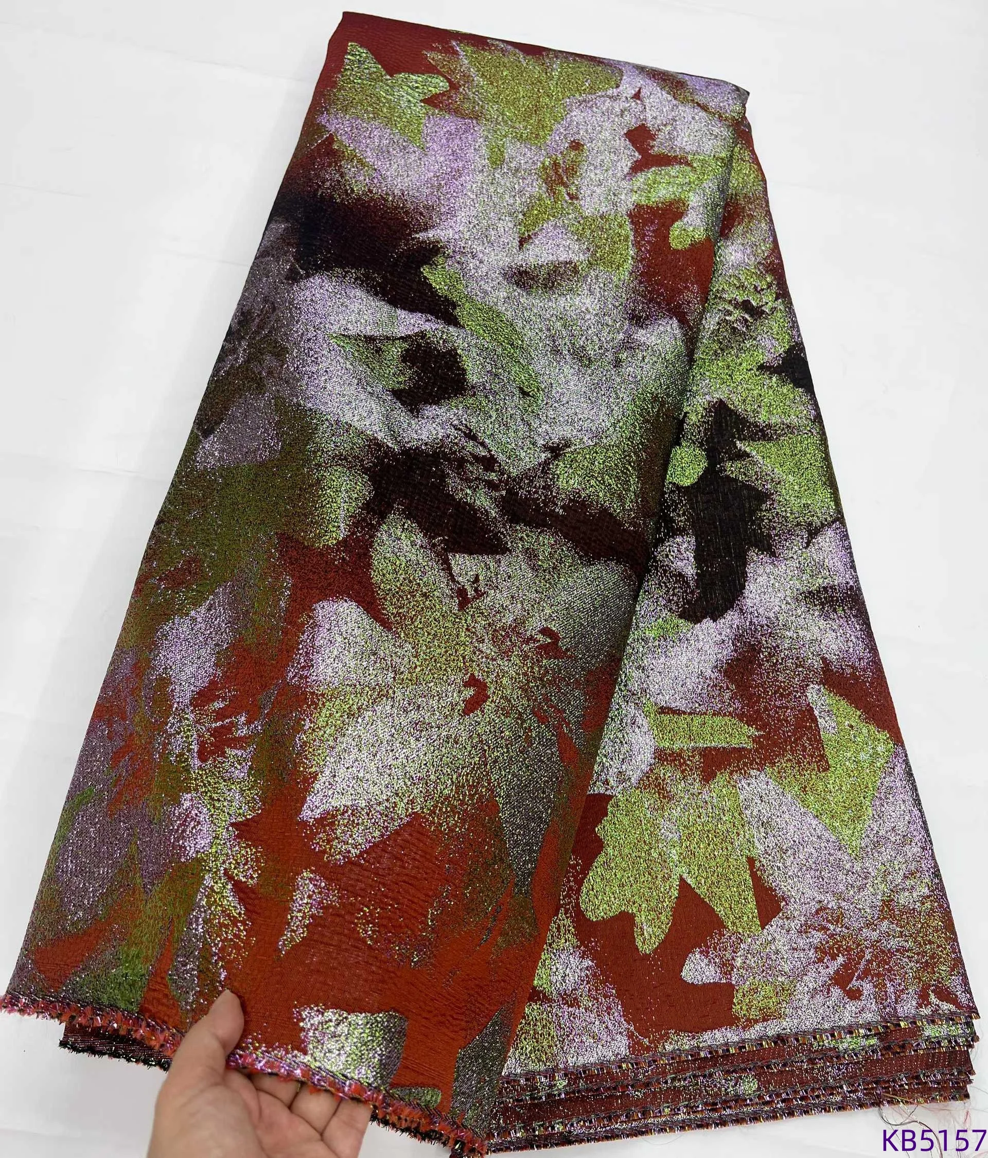 

Африканская ткань, кружево, высокое качество, парчовая жаккардовая французская сетка, тюль, кружевная ткань с блестками, кружевная ткань для шитья KB5157