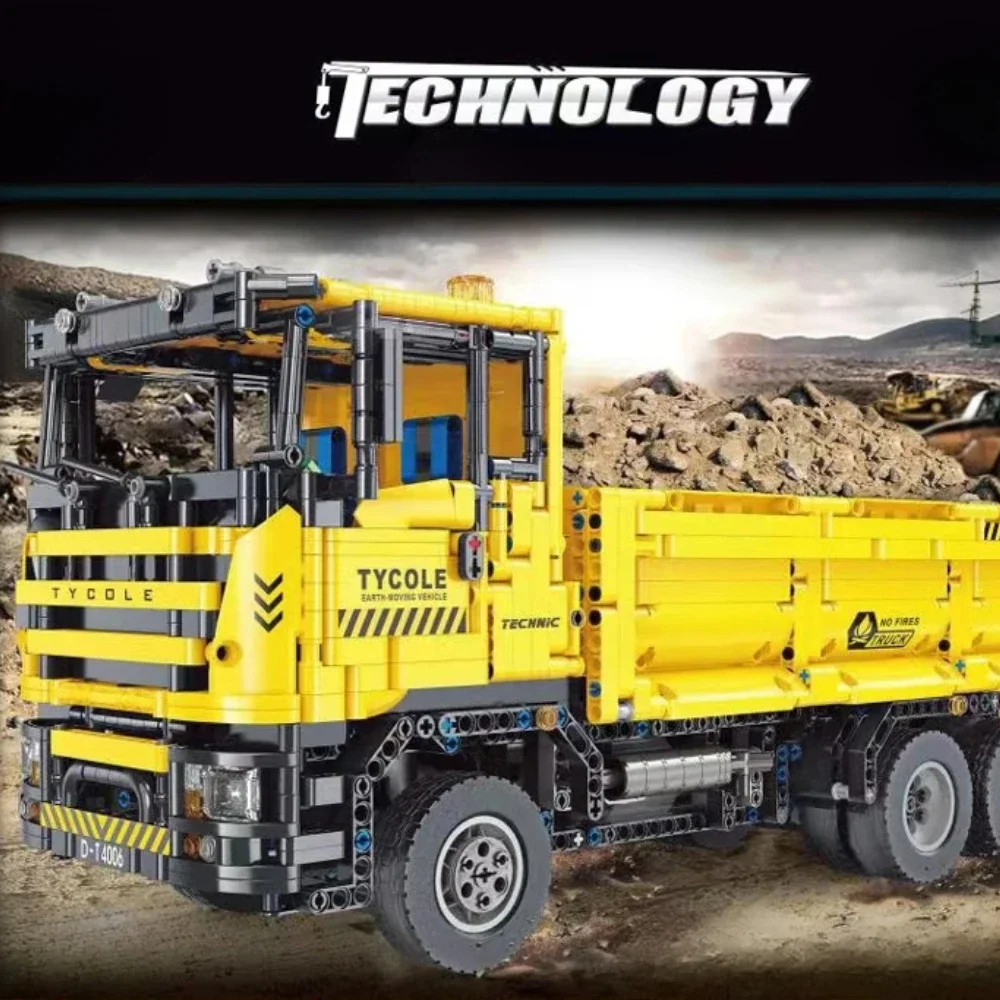 RC التقنية شاحنة قلابة اللبنات قوة المحرك الهندسة نموذج ألعاب البناء التفاعلية هدية عيد الميلاد للأطفال