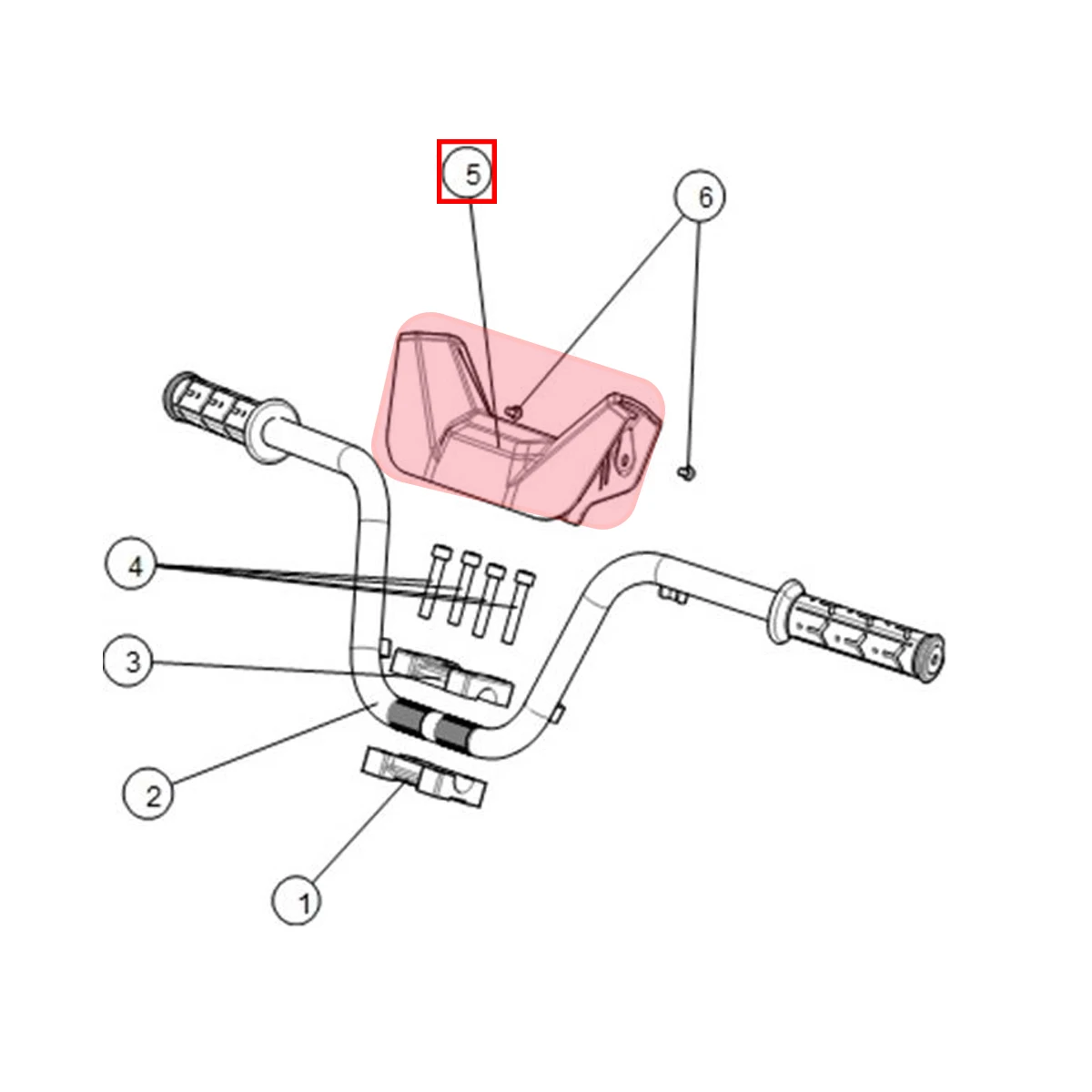 

HANDLEBAR COVER For SEGWAY Snarler AT6 ATV UTV Spare Parts A02H15100001