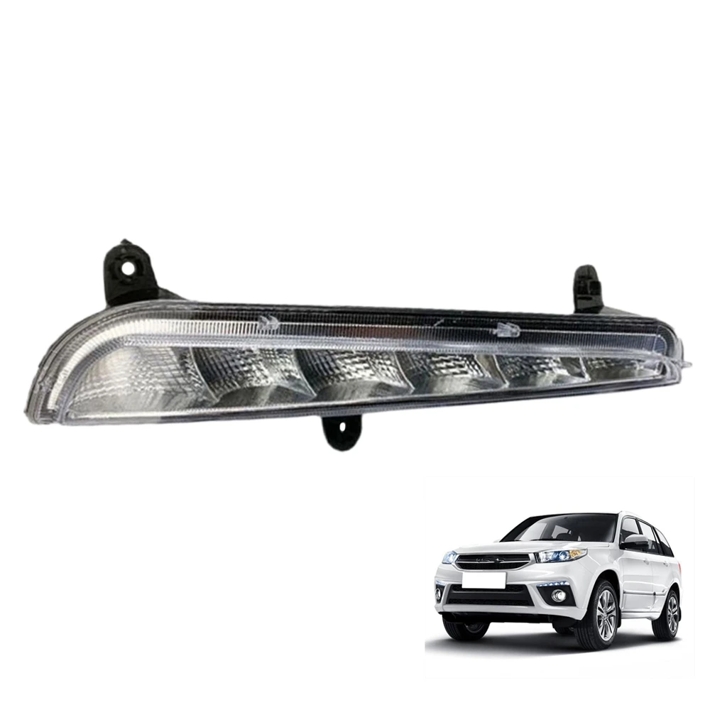 Car Left LED DRL Fog Light for Chery Tiggo 3 2014-2016 Auto Driving Lamp Daytime Running Light Bumper Lamp