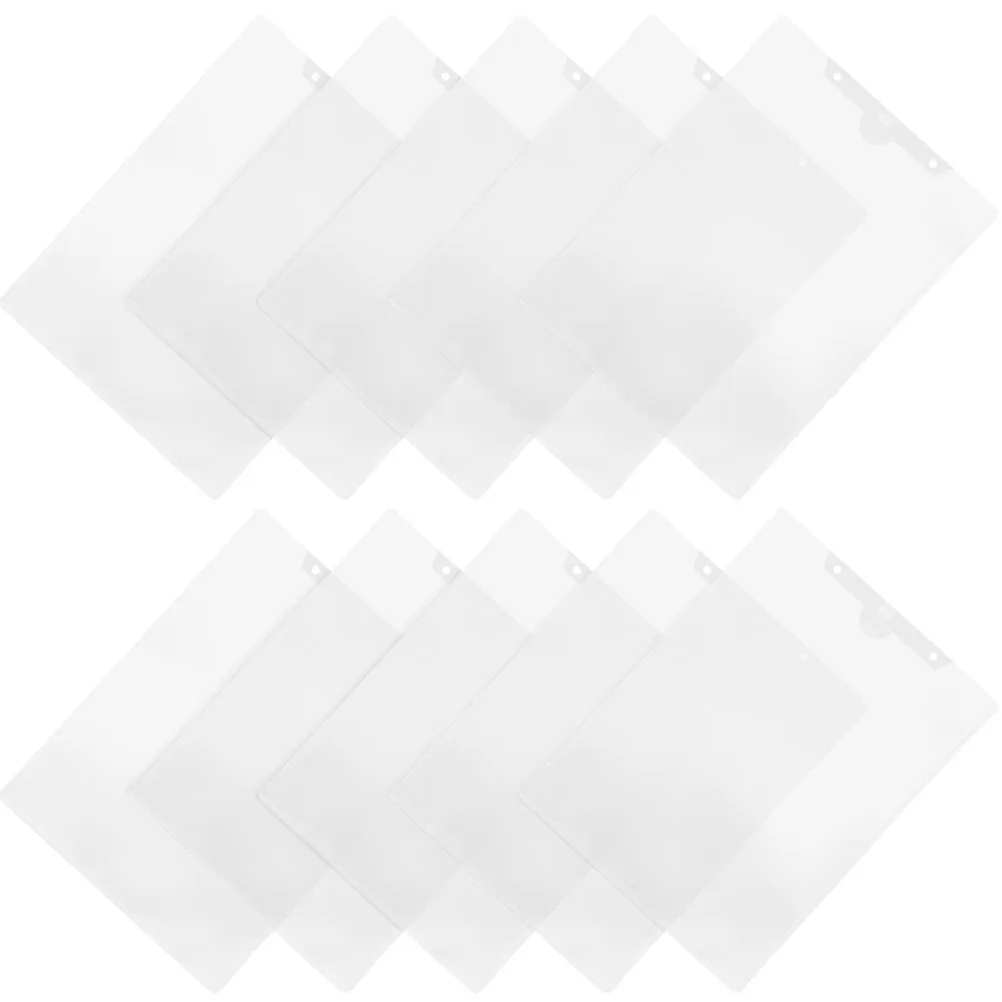 24Pcs File Folder Clear Plastic Document Organizer Paper Storage Bag Office Use File Holder Protective Document Folder