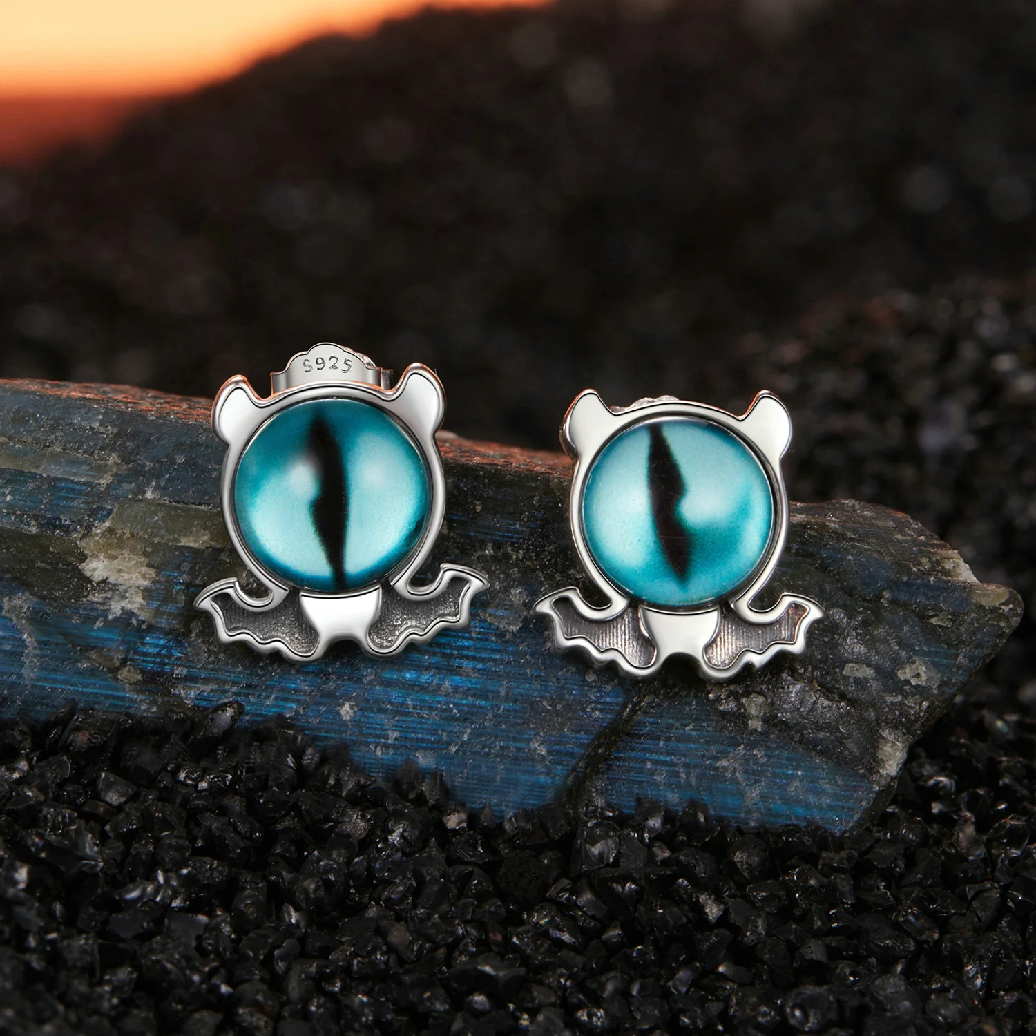 

Unique Devil's Eye Earring Colorful Resin Stud Earring Silver 925 Assorted Accessories 2024