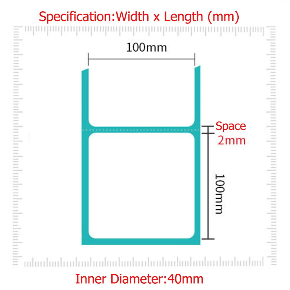 Direct Thermal Removable Blank Labels Rectangle Self-Adhesive Writable Barcode Supermarket BPA Free Stickers for Thermal-Printer