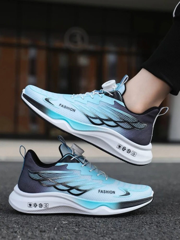 

Cushioned Insole Mesh Upper Male Sports Shoes Breathable Running Shoe in Promotion Gym High Quality Jump Men's Casual Sneakers