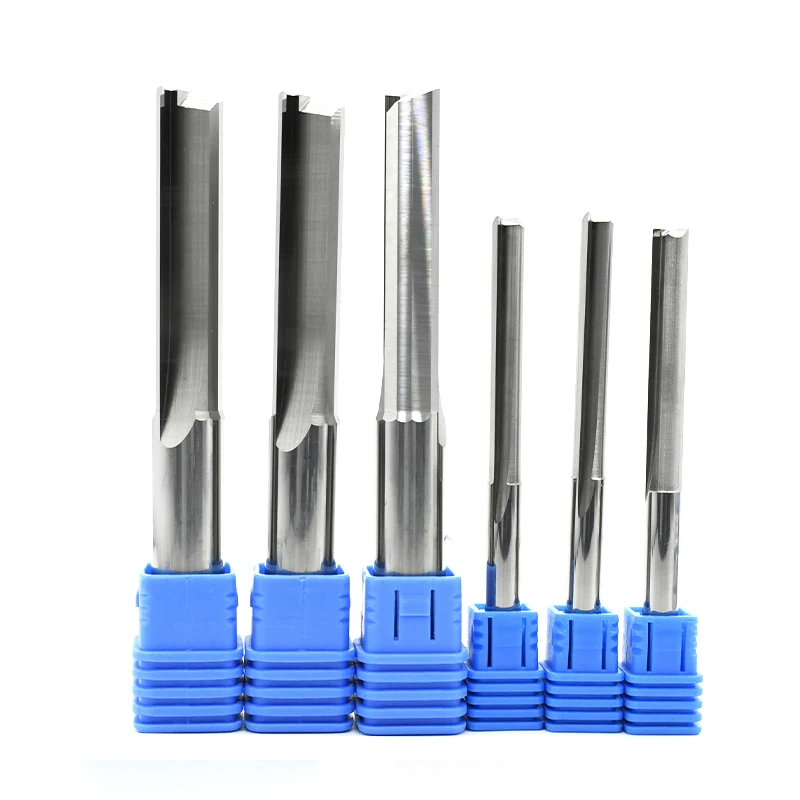 

Woodworking Straight CNC Router Bits Two Flutes Straight Bits Cutting Tools Tungsten Carbide Straight End Mill for Wood and MDF