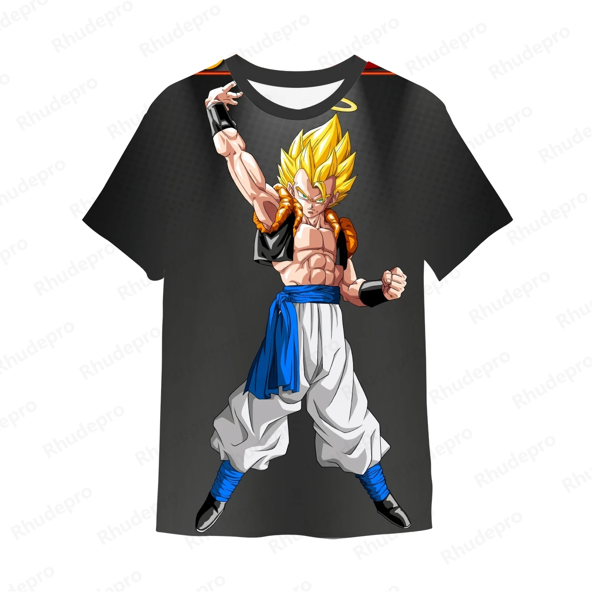 2024 Casual Goku Super Saiyan Oversize T Shirts Boy Clothes Short Sleeve Z T-shirt White Breathable Jersey Divine dragon