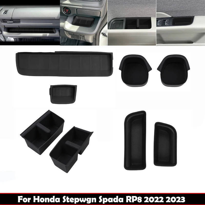 For Honda Stepwgn Spada RP8 2022 2023 Front Middle Storage Box Pad Holder Cover Front Passenger Center Console Decorative Strip