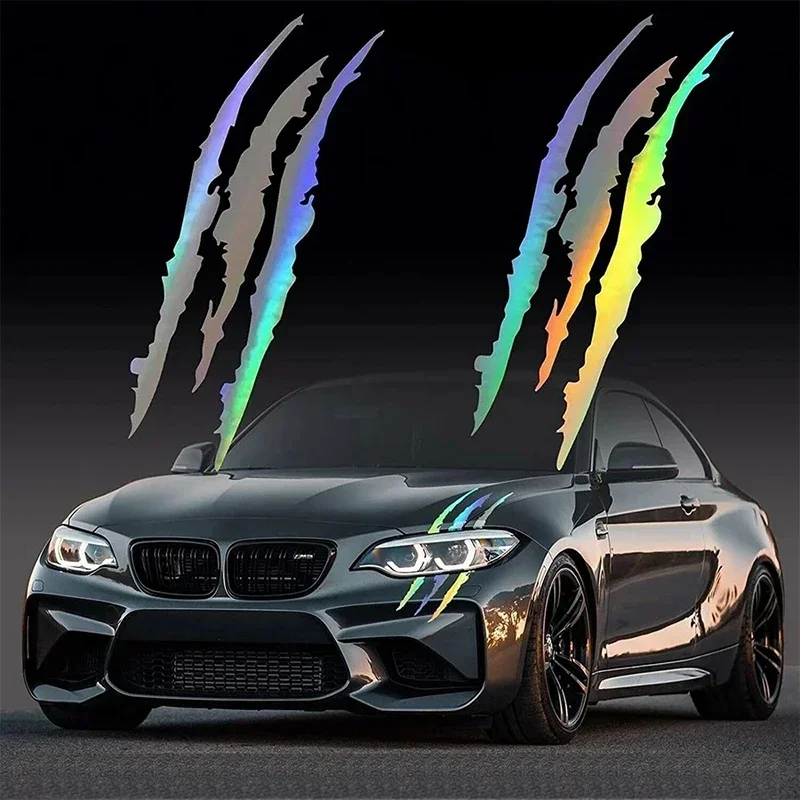 Adesivo per auto moto Universal Monster Claw Stripe graffiate Decal Marker Accessori decorativi per moto riflettenti impermeabili