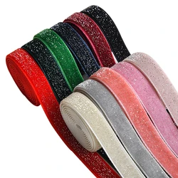 10/25mm Christmas Velvet Ribbon Colour Brilliant New Year Ribbons 10 Yards For Gifts Box Wrapping Wreaths Bows Supply Material