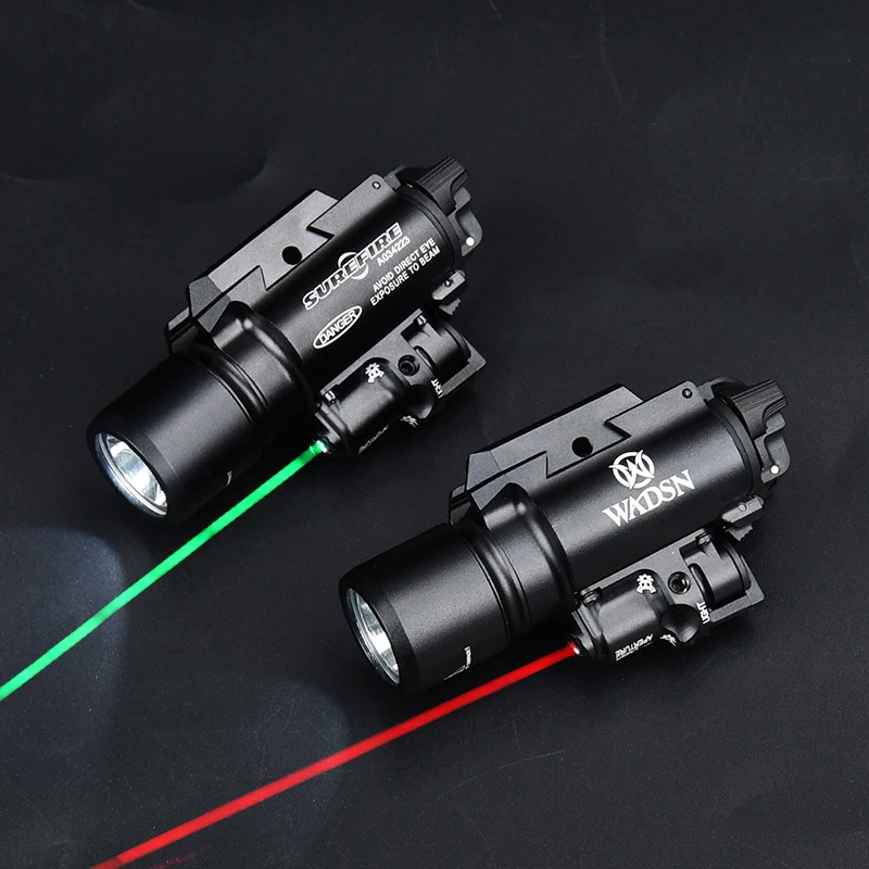 Imagem -02 - Tactical Surefir X400u X400 Ultra Lanterna com Laser Vermelho e Verde Luz de Arma Pistola de Caça X300 X300u